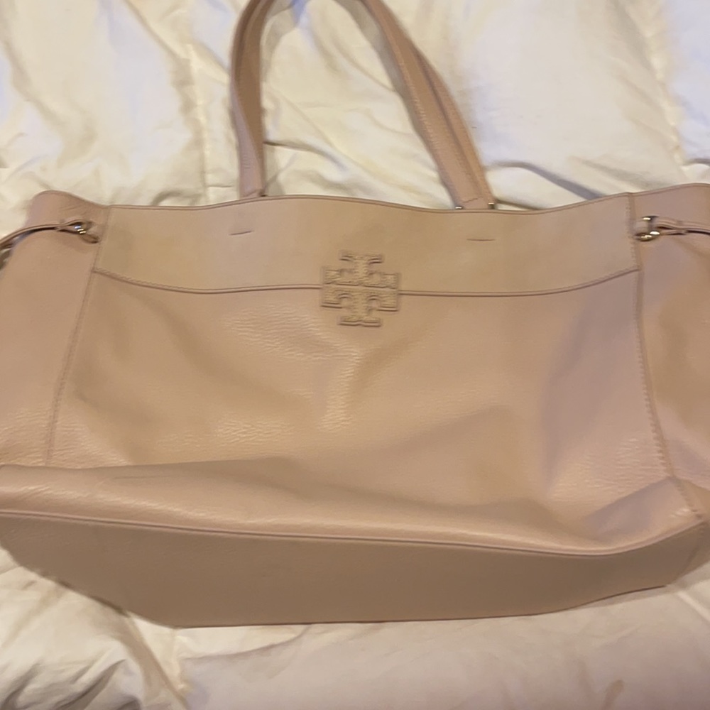 Tory Burch soft large leather tote oak